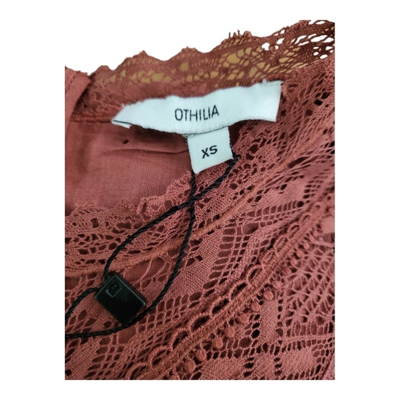 Lesly Ruffled Mini Dress by anthropology Womens Size Xs Rust Brown - Picture 9 of 10